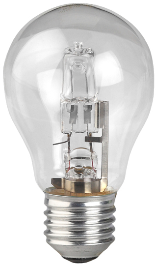 Лампа галогенная  ЭРА Hal-A55-50W-230V-E27-CL