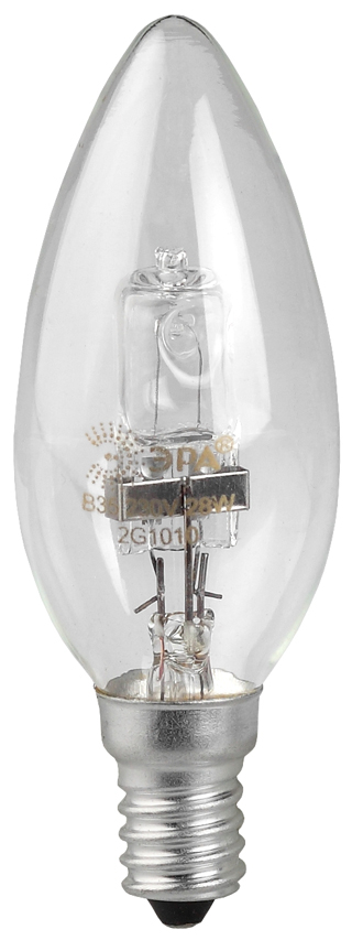 Лампа галогенная HAL-B35-28W-230V-E14-CL  ЭРА (галоген, свеча, 28Вт, нейтр, E14)