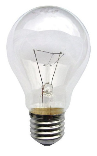Лампа накаливания  ЭРА А50 60Вт 230-240V Е27 лон, прозр. в  гофре, Б 230-60-4