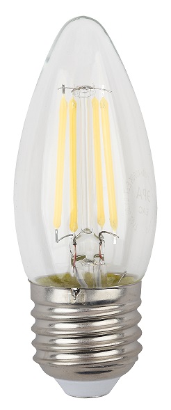 Лампа светодиодная Эра F-LED B35-5W-840-E27 (филамент, свеча, 5Вт, нейтр, E27)