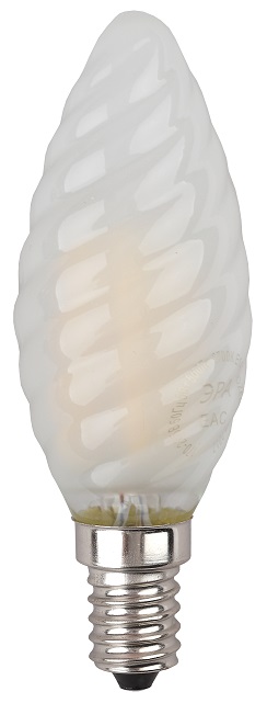 Лампа светодиодная Эра F-LED BTW-5W-840-E14 frost (филамент, свеча витая мат., 5Вт, нейтр, E14)