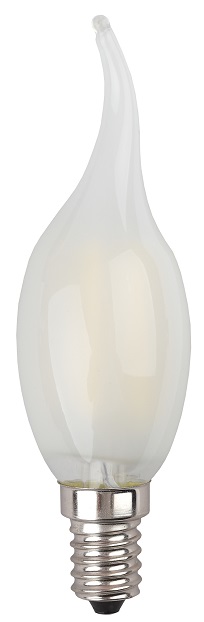 Лампа светодиодная Эра F-LED BXS-5W-840-E14 frost (филамент, свеча на ветру мат., 5Вт, нейтр, E14)