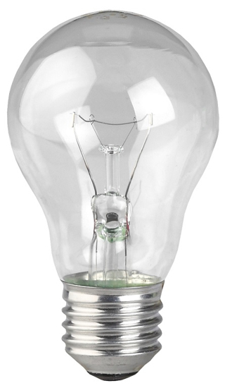 Лампа накаливания  ЭРА А55/А50-40-230-E27-CL