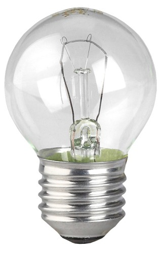 Лампа накаливания  ЭРА ДШ (А45) 40Вт 230V E27 шарик, прозр. в цветной гофре