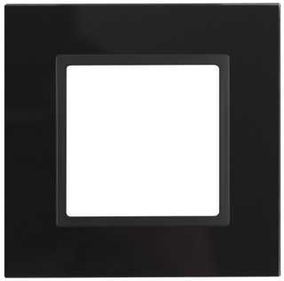 14-5101-05  ЭРА Рамка на 1 пост, стекло, Эра Elegance, чёрный+антр