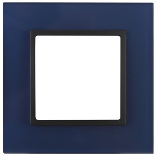 14-5101-29  ЭРА Рамка на 1 пост, стекло, Эра Elegance, синий+антр