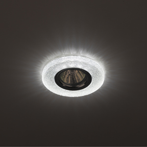 Светильник DK LD1 WH  ЭРА декор cо светодиодной подсветкой, прозрачный
