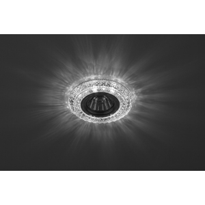 Светильник DK LD3 SL/WH  ЭРА декор c белой светодиодной подсветкой, прозрачный