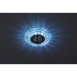 Светильник DK LD3 SL/WH+BL  ЭРА декор cо светодиодной подсветкой( белый+голубой), прозрачный
