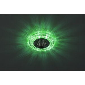 Светильник DK LD3 SL/WH+GR  ЭРА декор cо светодиодной подсветкой( белый+зеленый), прозрачный
