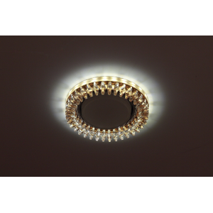 Светильник DK LD20 TEA/WH  ЭРА декор cо светодиодной подсветкой Gx53, прозрачный