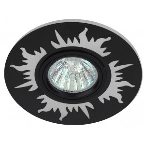 Светильник DK LD30 BK  ЭРА декор cо светодиодной подсветкой MR16, 220V, max 11W, черный