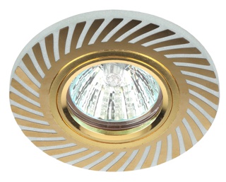 Светильник DK LD39 WH/GD  ЭРА декор cо светодиодной подсветкой MR16, белый/золото