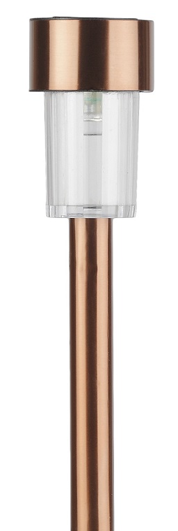 "SL-SS30-CPR  ЭРА Садовый светильник на солнечной батарее, нержавеющая сталь, ""медный"", 32 см"