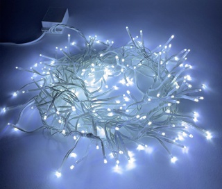 ENIN-WC ЭРА Гирлянда LED Мишура 3,9 м белый провод, холодный свет, 220V