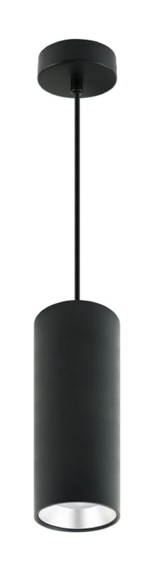 PL12 GX53 BK/SL Подсветка ЭРА Подвесной светильник под лампу GX53, алюминий, цвет черный+серебро (18