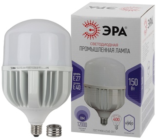 LED POWER ЭРА T160-150W-6500-E27/E40 (диод, колокол, 150Вт, холодн, E27/E40)