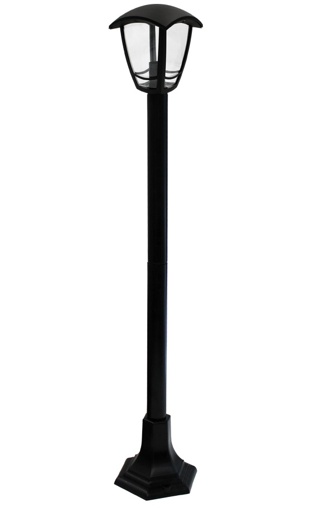 ЭРА Светильник садово-парковый 6гран черный напольный 112см E27 IP44(У1) НТУ 07-40-004 «Валенсия 3»