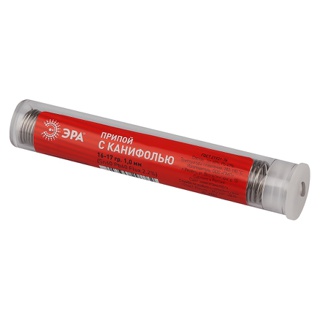 Припой ЭРА PL-PR01 для пайки с канифолью 16-17 гр. 1.0 мм (Sn60 Pb40 Flux 2.2%)