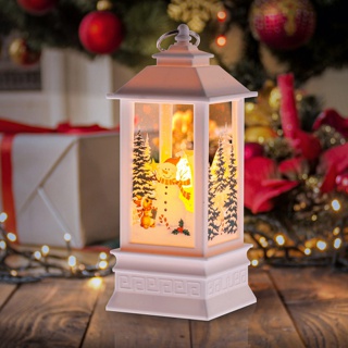 EGNDS-06 ЭРА Новогодний декоративный светильник Снеговик,  теплый белый LED, h 20 см, 3*ААА, IP20