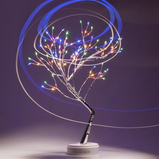 ЕGNID - 36M ЭРА Декоративный светильник Дерево с самоцветами h 45 см, мультиколор, 36 LED, 3*АА, IP20