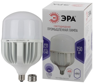 LED POWER T160-150W-6500-E27/E40 ЭРА (диод, колокол, 150Вт, холодн, E27/E40)