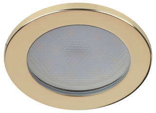 Встраиваемый светильник влагозащищенный ЭРА KL95 GD GX53 IP44 золото
