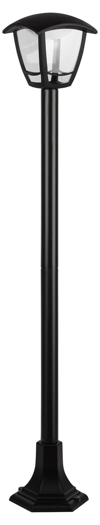 Садово-парковый светильник ЭРА ДТУ 07-8-002 У1 «Валенсия 4» черный 8Вт 6500K светодиодный напольный IP54 4 гранный