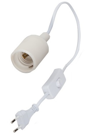 Светильник для растений ЭРА FITO-Holder E27 с проводом и выключателем для фитоламп с цоколем Е27