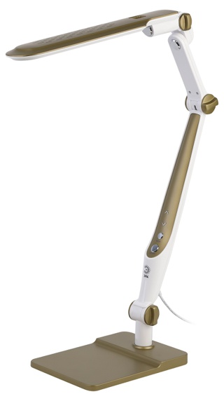 Настольный светильник ЭРА NLED-497-12W-G светодиодный на струбцине и с основанием золото
