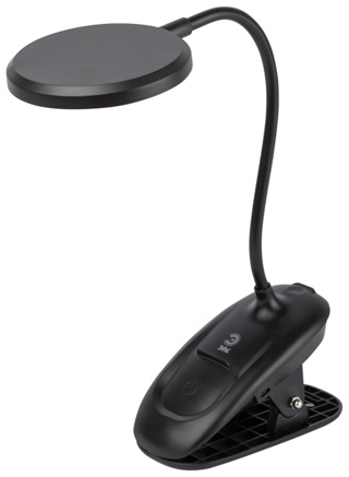 Настольный светильник ЭРА NLED-513-6W-BK светодиодный аккумуляторный на прищепке черный