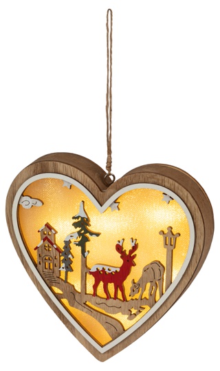 ENGDS-5L ЭРА Новогодний декоративный светильник Сердце, 9*10 см, 4 LED, 2*ААА