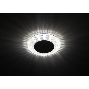 Светильник DK LD8 SL/WH  ЭРА декор cо светодиодной подсветкой MR16, прозрачный