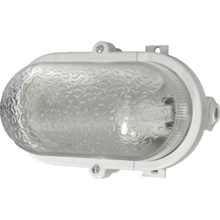 Светильник ЭРА НБП 01-60-012 с ободком Евро пластик / стекло IP53 E27 max 60Вт 184х115х90 овал белый