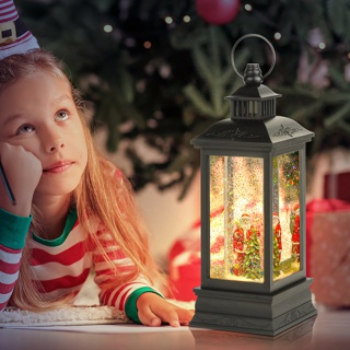 ENGDS-10 ЭРА Новогодний декоративный светильник Дед Мороз,  теплый белый LED, h 27,5 см, 3*АА, таймер 6 ч, IP20