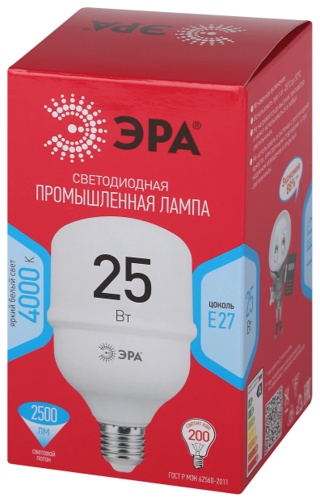 Лампа светодиодная ЭРА RED LINE LED POWER T70-25W-4000-E27 R E27 R 25 Вт колокол нейтральный белый свет