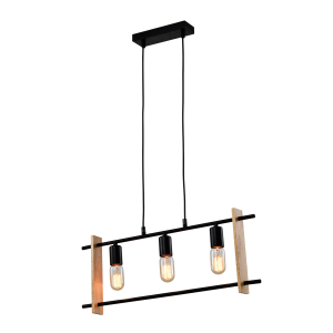 Светильник подвесной (подвес) Rivoli Elizabeth 5107-203 3 * Е27 40 Вт лофт - кантри потолочный квадратный