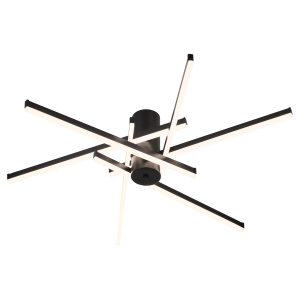 Светильник потолочный светодиодный Rivoli Violet 6180-201 LED 90Вт 3000-6000К чёрный с пультом