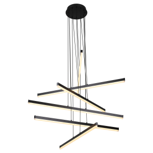 Светильник подвесной (подвес) Rivoli Mabel 6183-201 LED 120 Вт 3000-6000К чёрный светодиодный с пультом