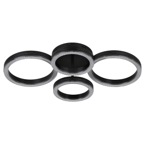 Светильник потолочный светодиодный Rivoli Flora 6191-201 LED 75Вт 3000-6000К чёрный с пультом