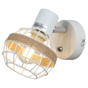 Светильник настенно-потолочный спот Rivoli Anselma 7034-701 1 x E14 40 Вт поворотный с выключателем