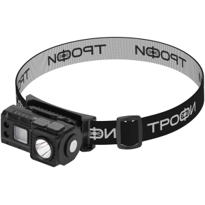 Фонарь налобный светодиодный Трофи GA-102 аккумуляторный 3 Bт сенсорное управление магнит клипса 5 режимов