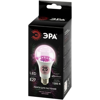 Фитолампа для растений светодиодная ЭРА FITO-25W-RB-E27 красно-синего спектра 25 Вт Е27